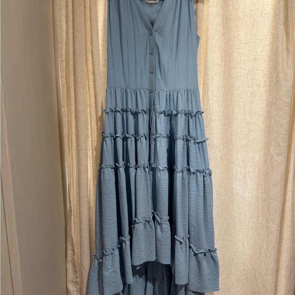 Calvin Klein High Low Blue Dress